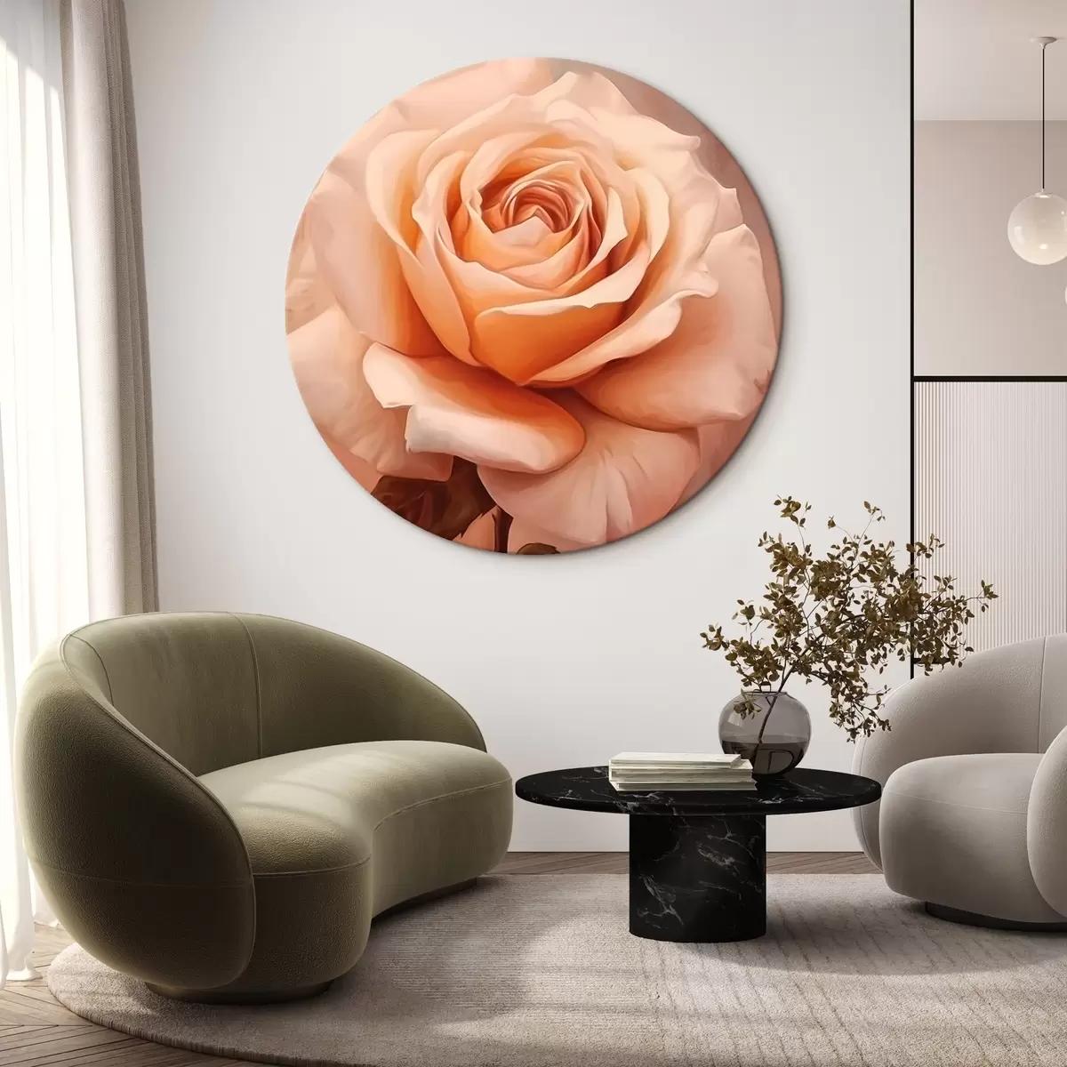 Kerek festmények Rose r45226