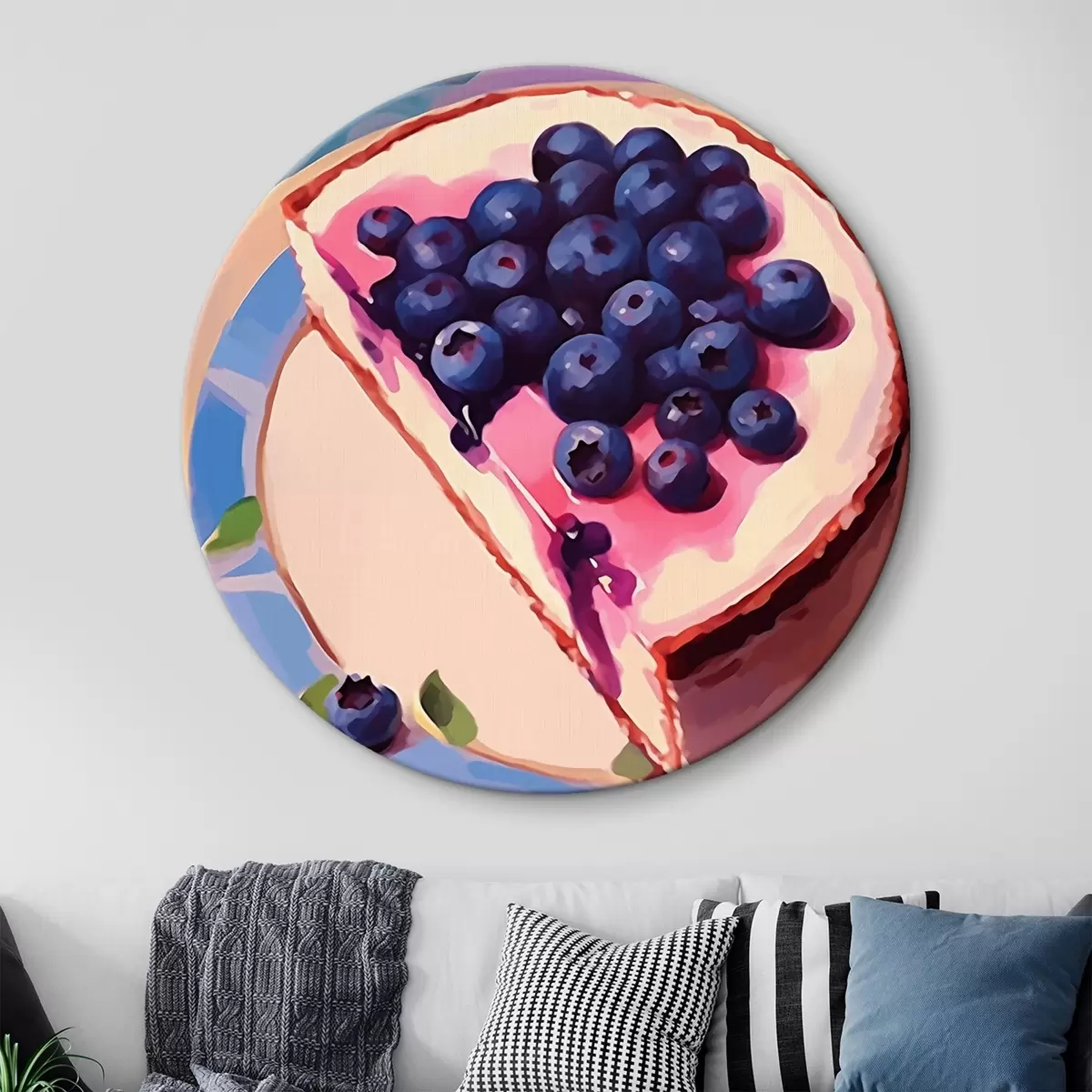Kerek festmények Áfonyás sajttorta r45229
