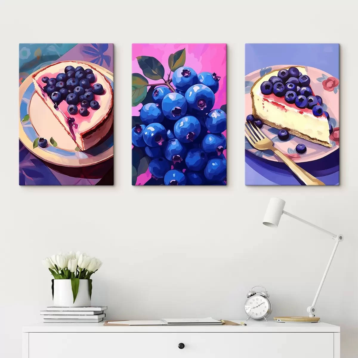 fotótapéta Sajtos torta és áfonya m00547