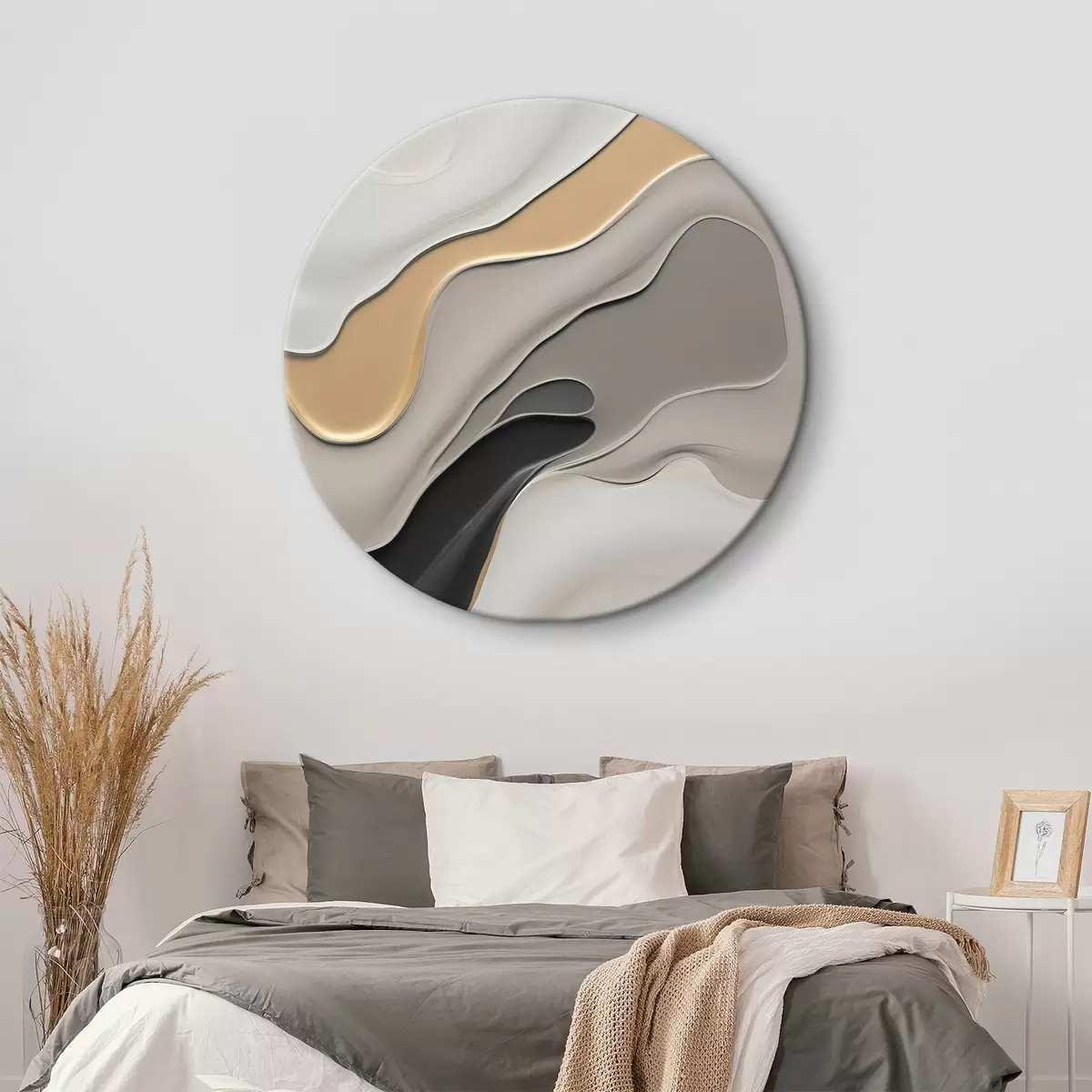 Kerek festmények Elvont elegáns görbék r45204