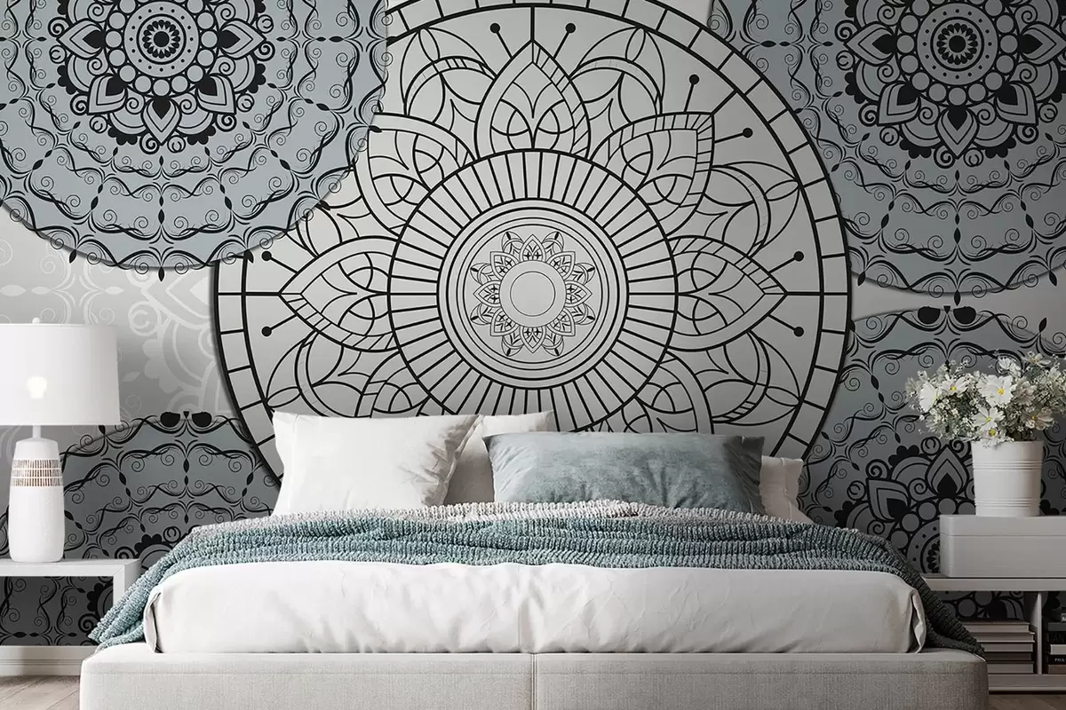 fotószőnyeg Mandala világos tónusokban w09182
