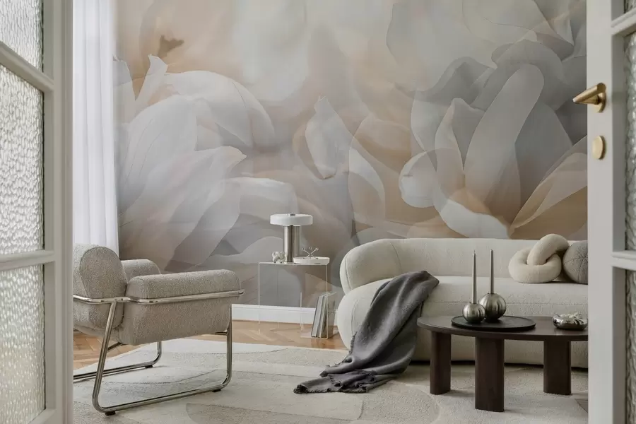 fotószőnyeg Félig átlátszó virágok w04320