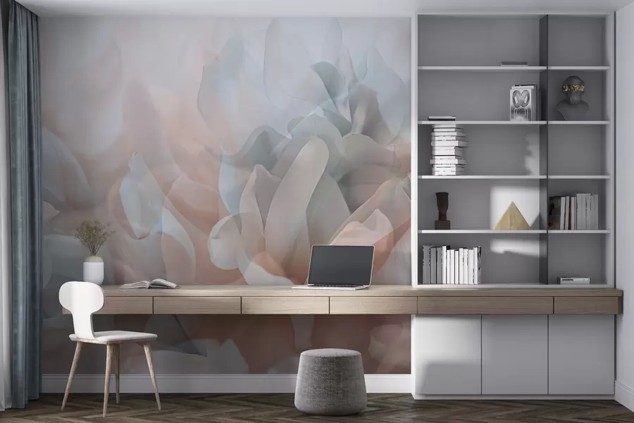 fotószőnyeg Félig átlátszó virágok w04320v1