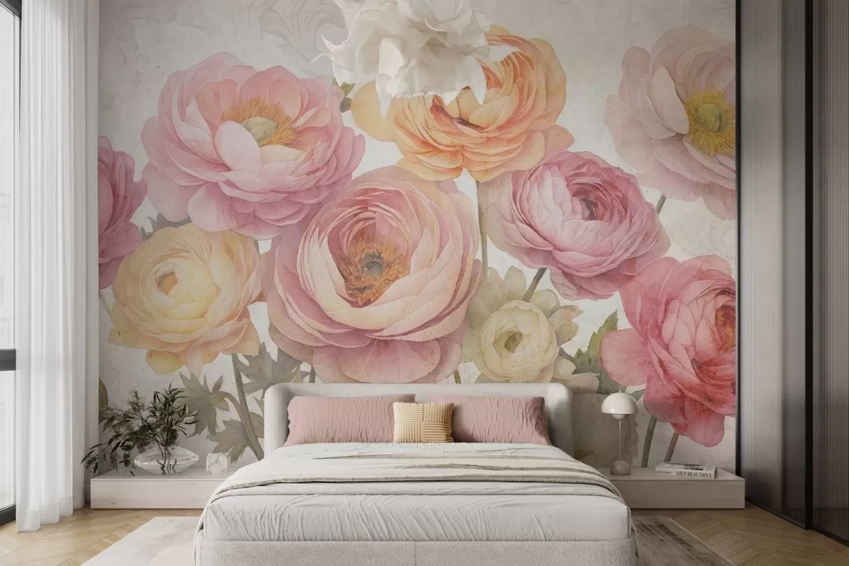 fotószőnyeg Vintage csokor ranunculus w04326