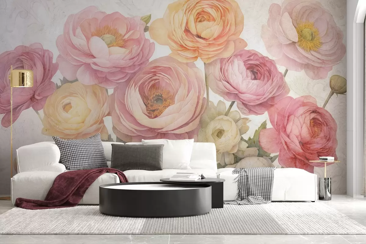 fotószőnyeg Vintage csokor ranunculus w04326