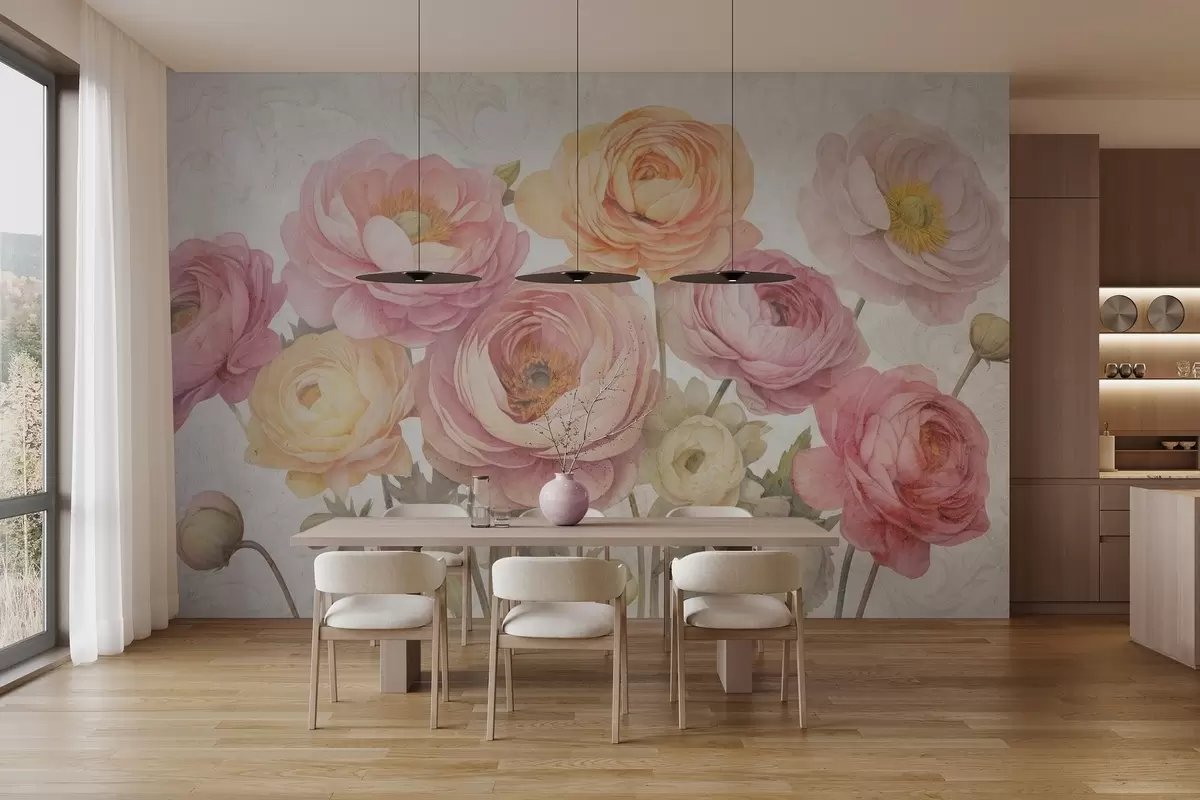 fotószőnyeg Vintage csokor ranunculus w04326