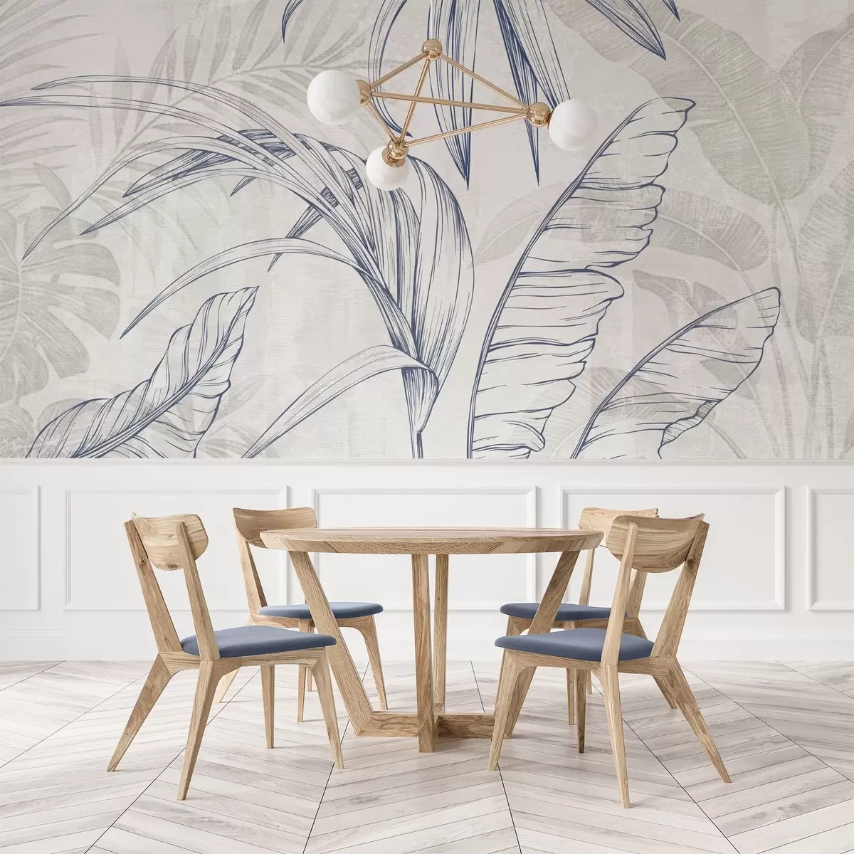 fotószőnyeg Levelek a háttérben, elmosódás és textúra utánzással w04362v1