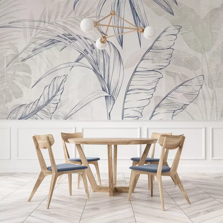 fotószőnyeg Levelek a háttérben, elmosódás és textúra utánzással w04362v1