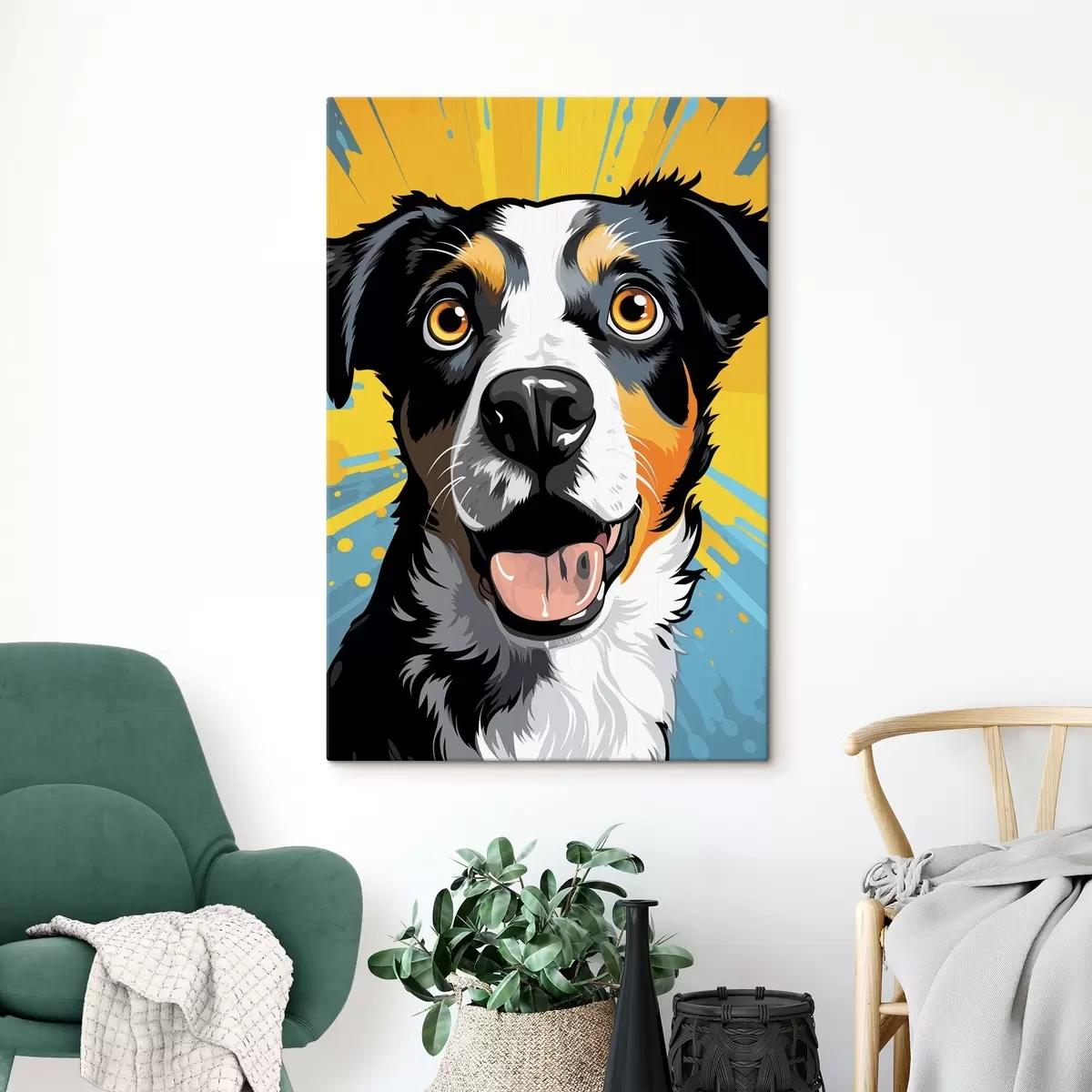 fotótapéta Boldog kutya Pop Art s45279