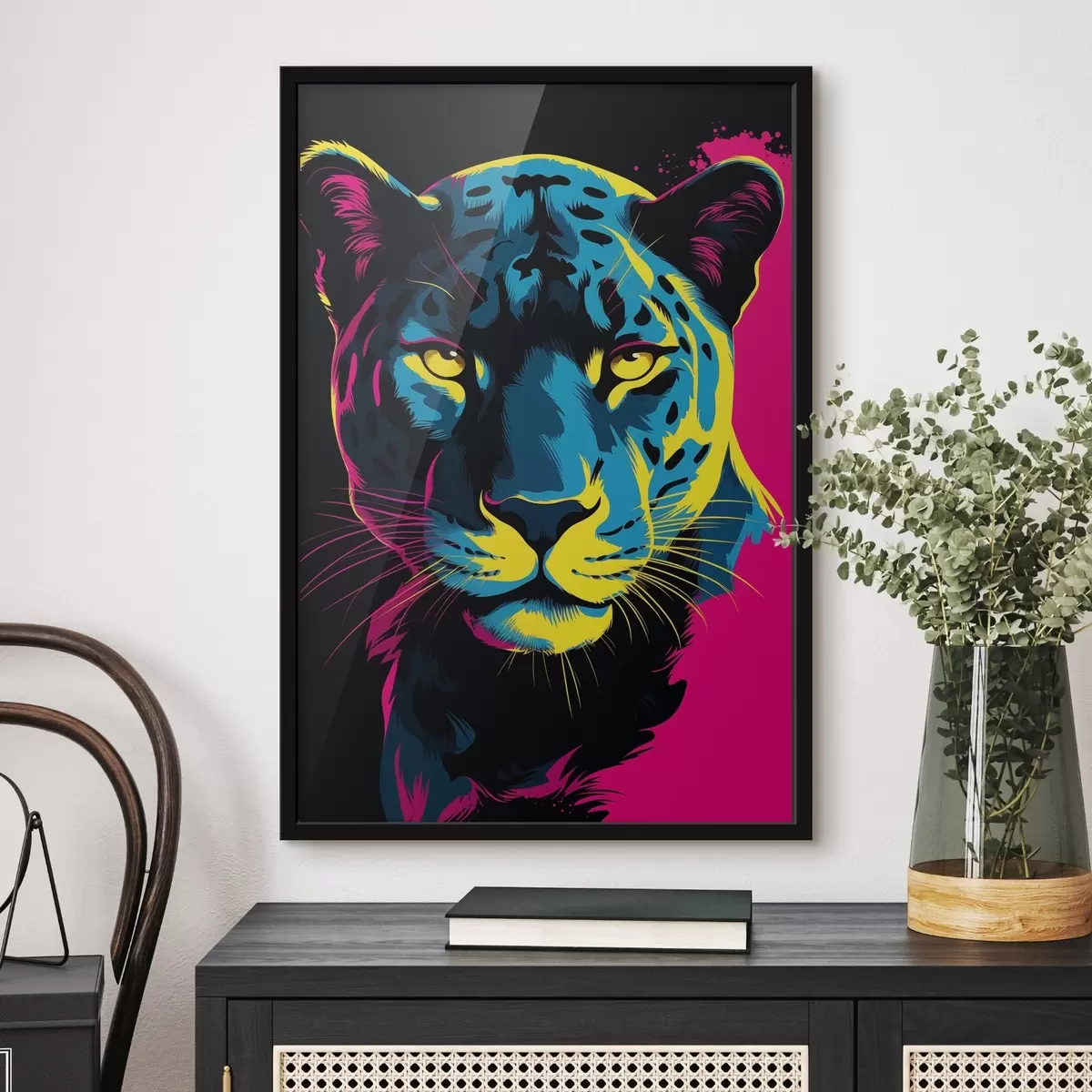 Plakát a sziklán Tigris egy színpompás tigris f45280