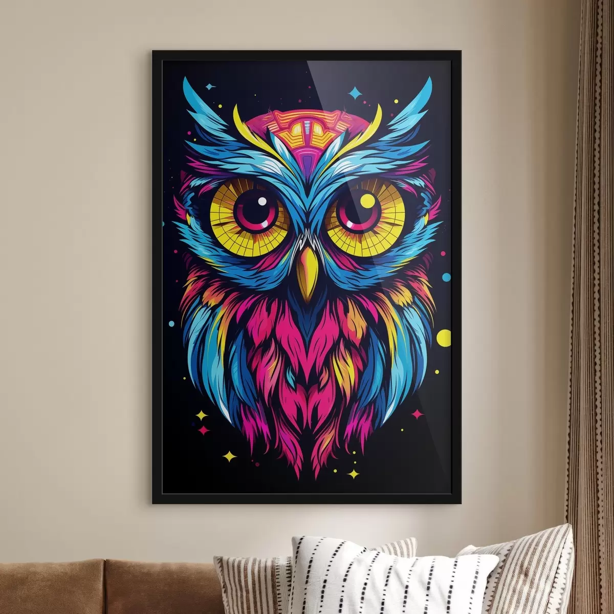 Plakát a sziklán Glow Bagoly f45281