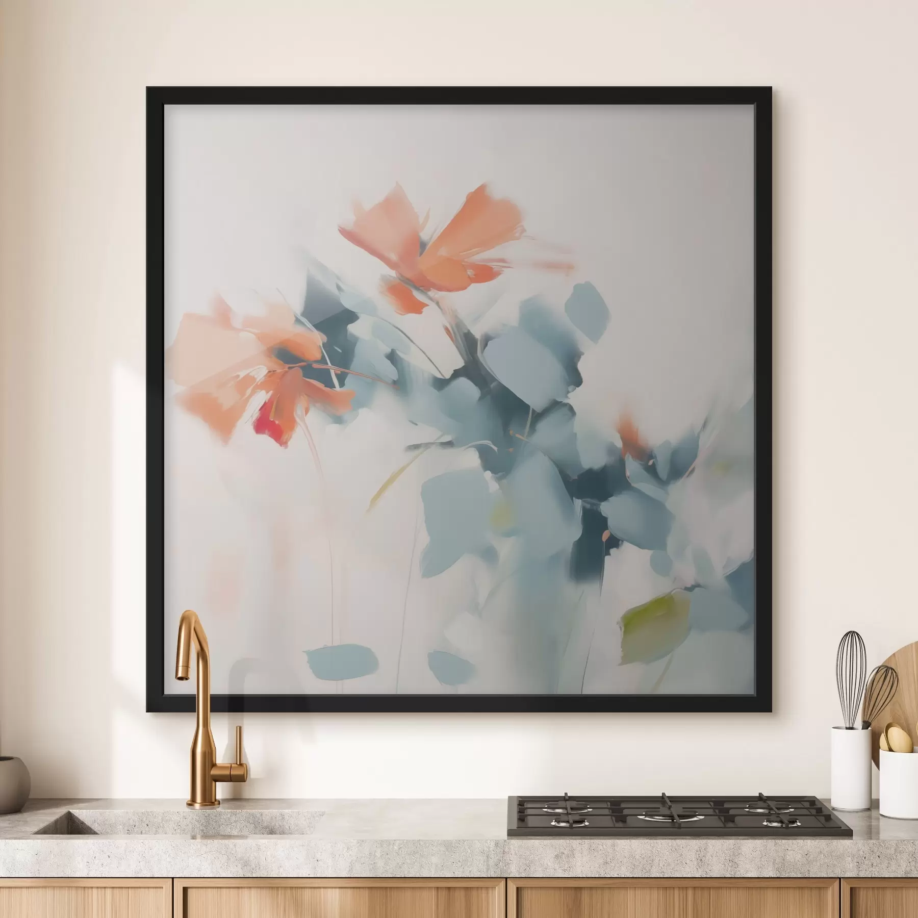 fotószőnyeg Absztrakt virágok utánzás festmény f45303