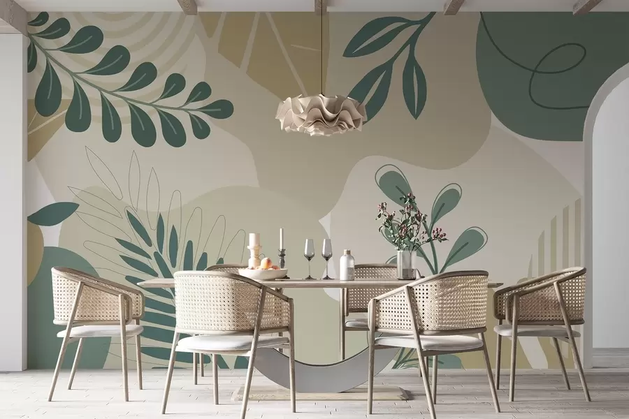 fotószőnyeg Absztrakció, levelek w04366v2