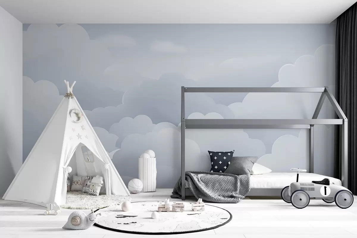fotószőnyeg Felhők minimalista stílusban w04334