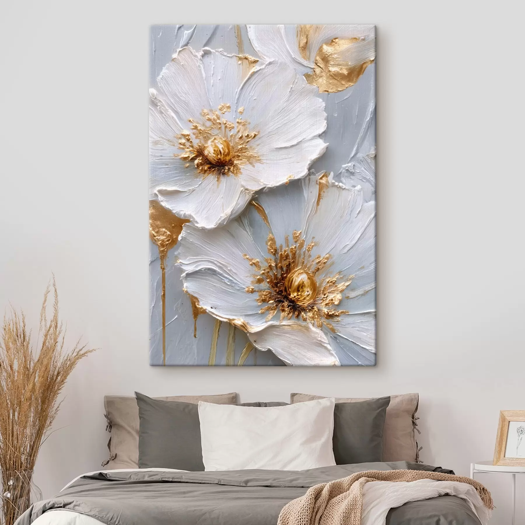 fotótapéta Texturált százszorszépek: impasto art expresszív ecsetvonásokkal s45241