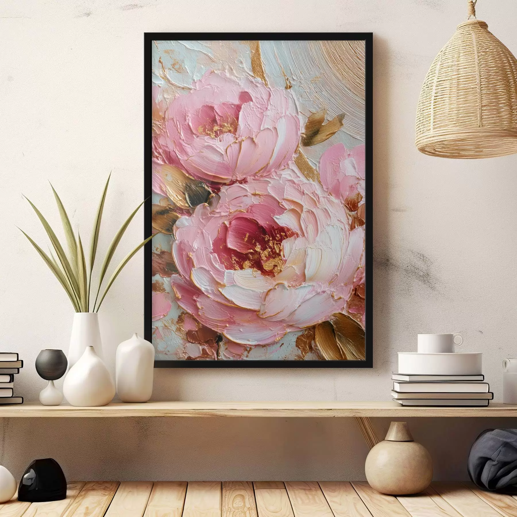 fotószőnyeg Volumetrikus szirmok: impasto art élénk textúrával f45251