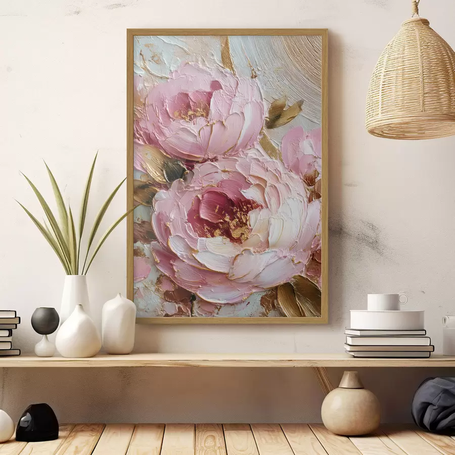 fotószőnyeg Volumetrikus szirmok: impasto art élénk textúrával f45251