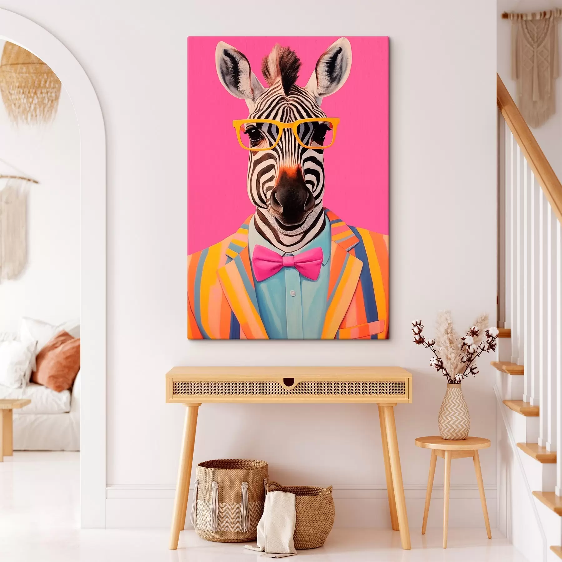 fotótapéta Zebra öltönyben és szemüvegben s45307