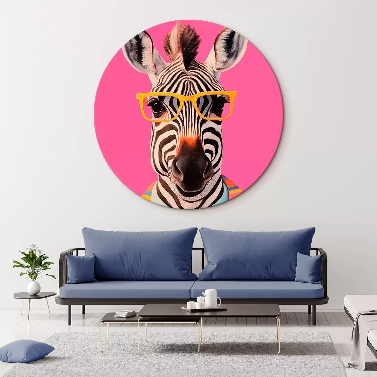 Kerek festmények Zebra öltönyben és szemüvegben r45307