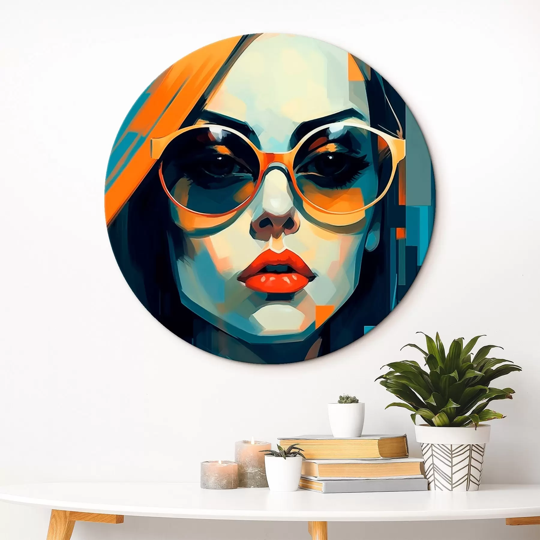 fotótapéta Nő napszemüvegben digitális pop art stílusban r45327