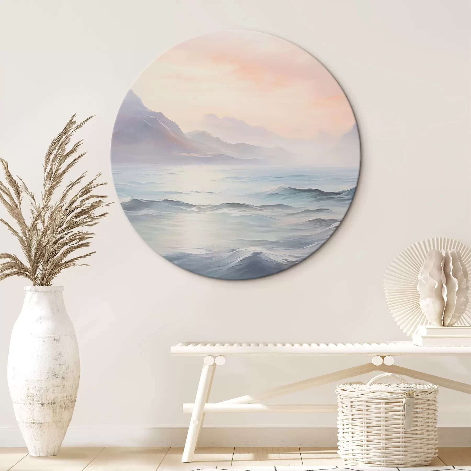 fotótapéta Tó a hegyek közelében a festészet utánzata r45344