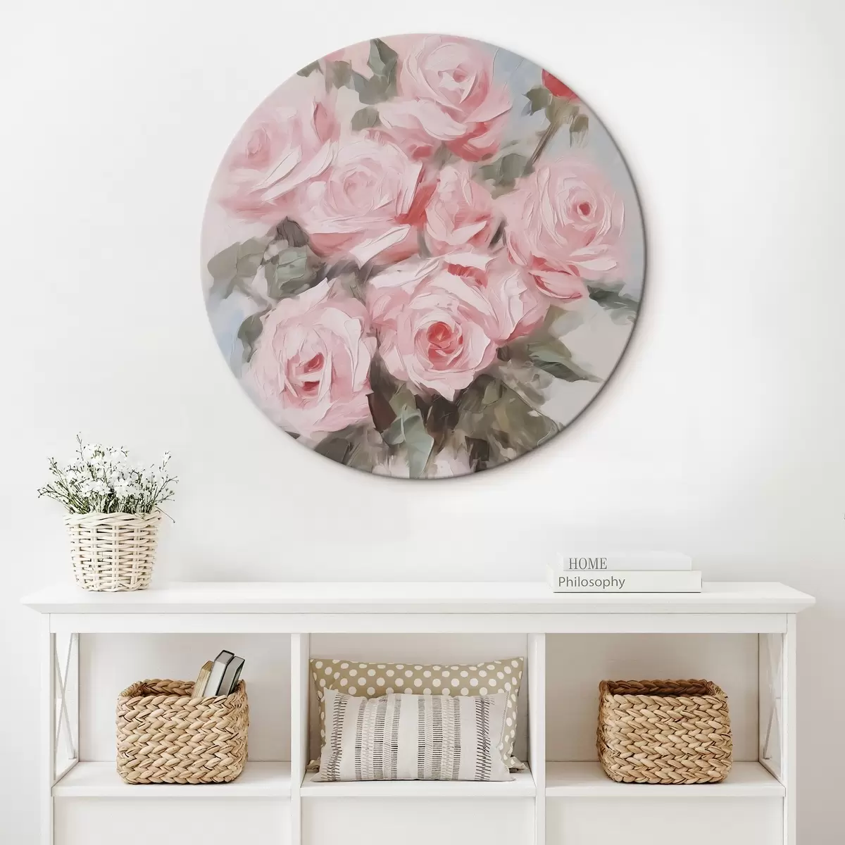 Kerek festmények Csokor rózsa r45362