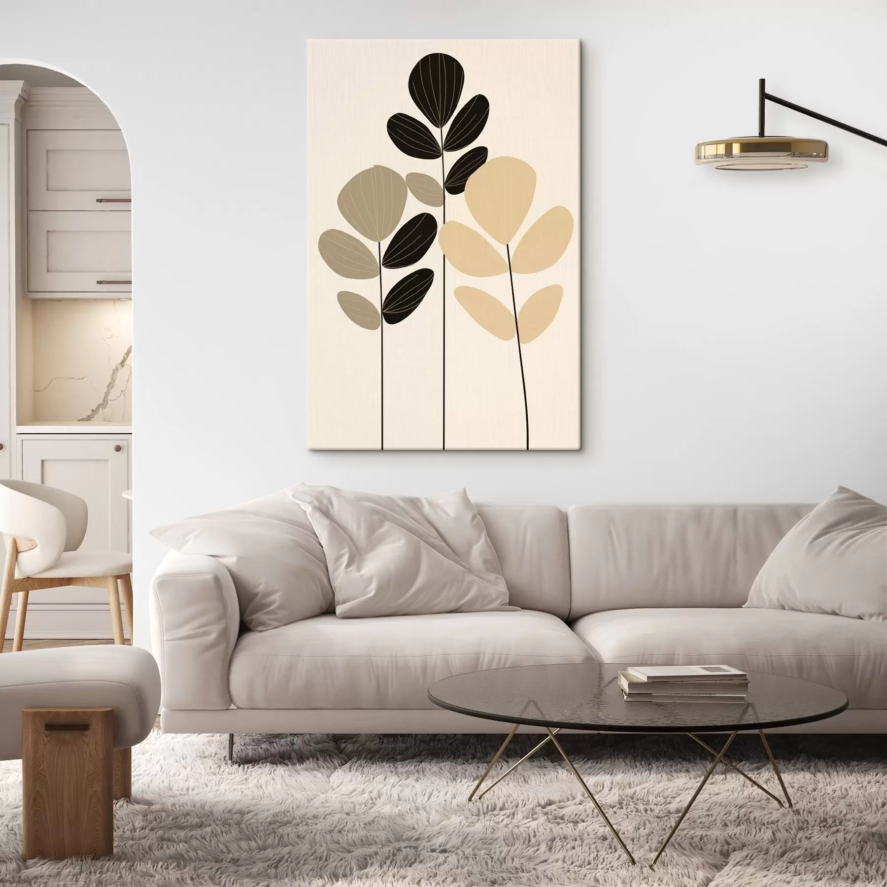 fotótapéta Minimalista botanikai illusztráció s45400