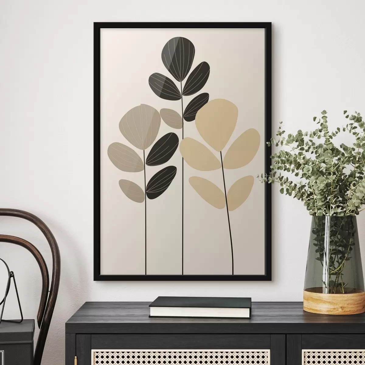 Plakát a sziklán Minimalista botanikai illusztráció f45400