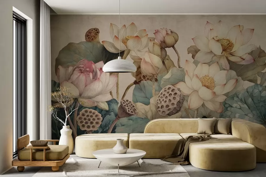 fotószőnyeg nagy textúrájú tavirózsák w04309