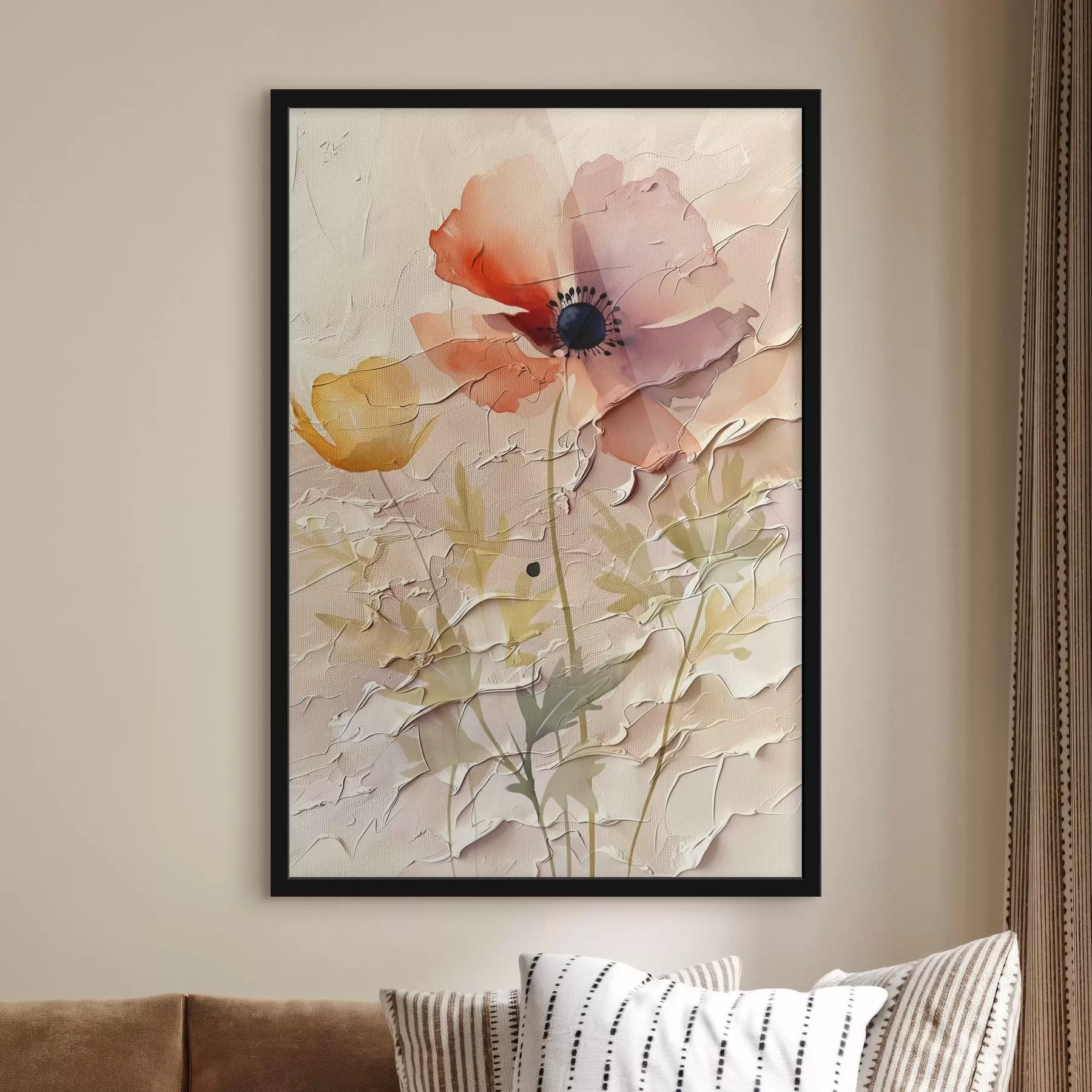 fotószőnyeg Áttetsző virágelrendezés világos háttéren f45338