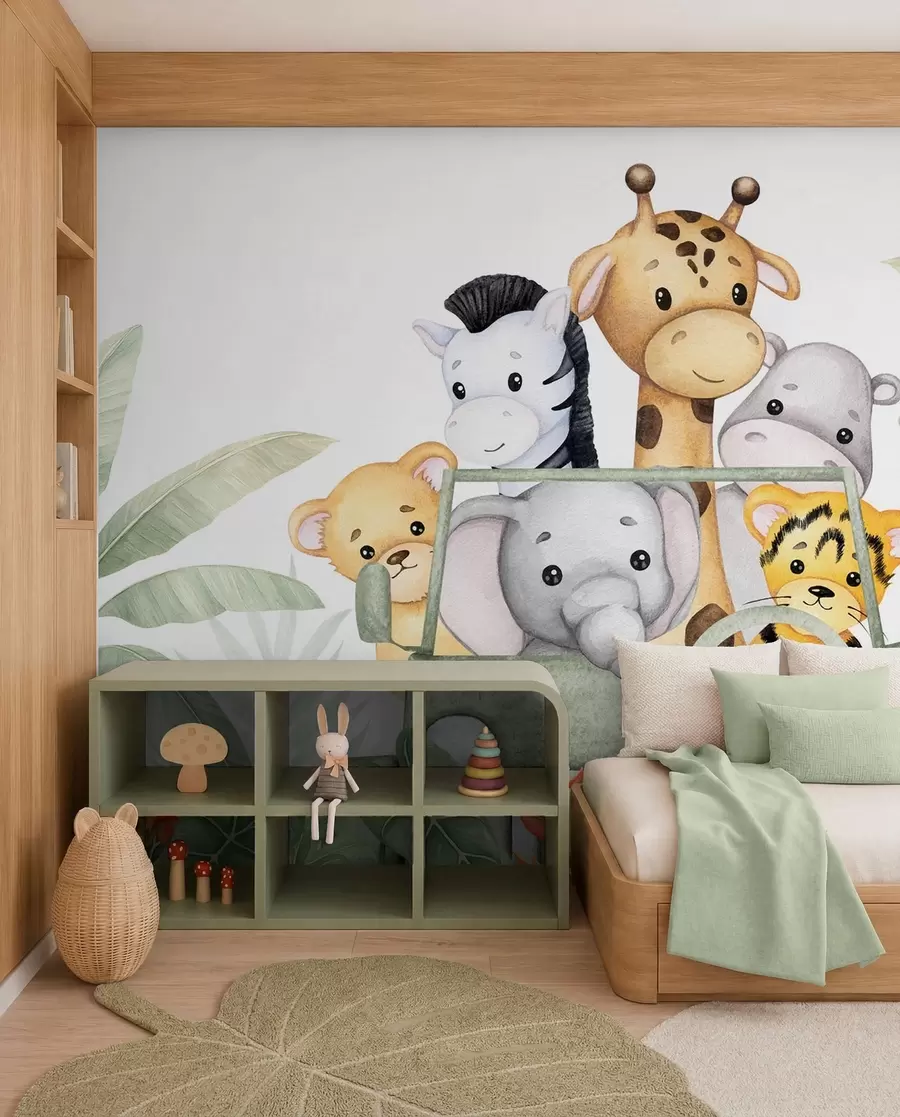 fotószőnyeg Aranyos állatok a trópusokon w04413