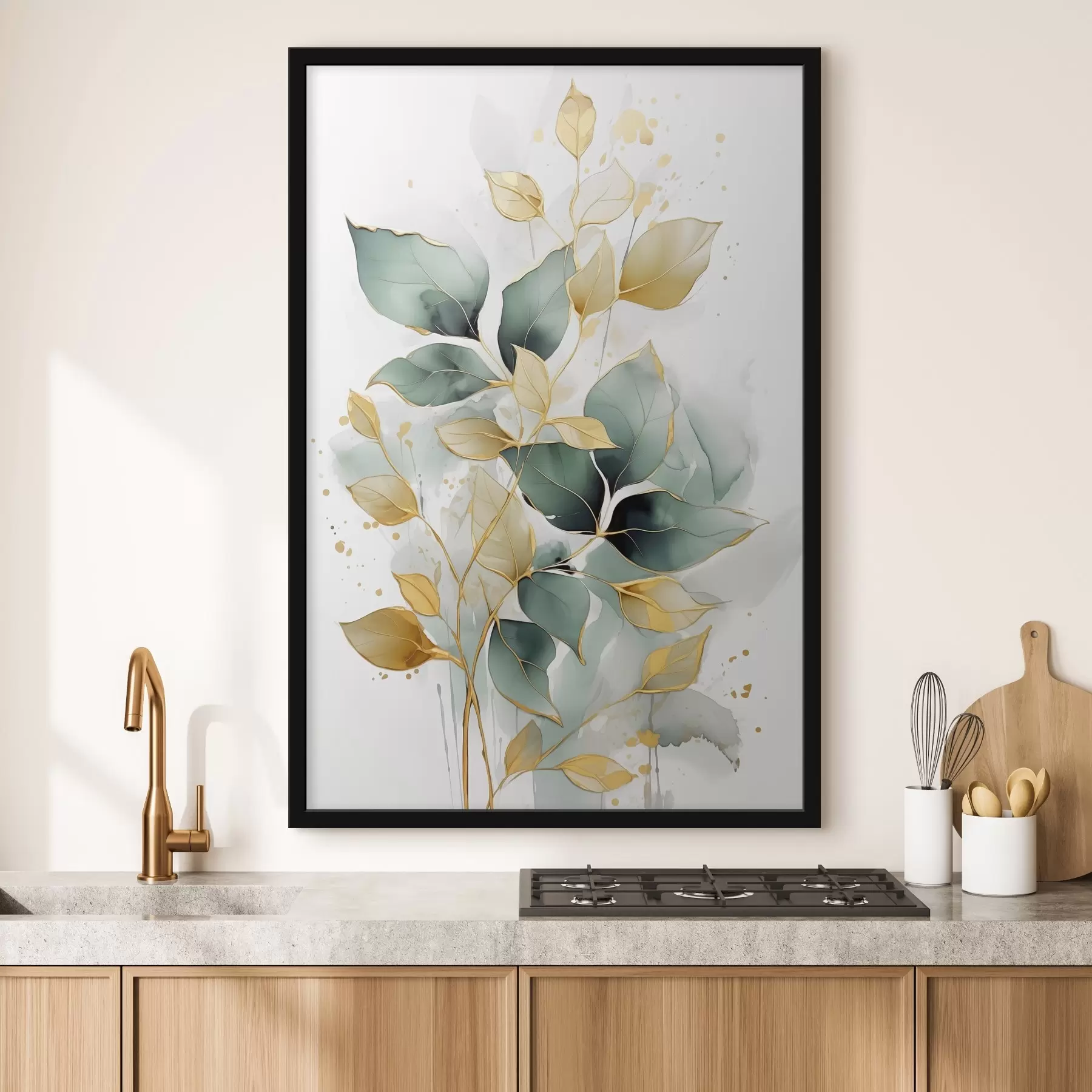 fotószőnyeg Absztrakt ág levelekkel f45366