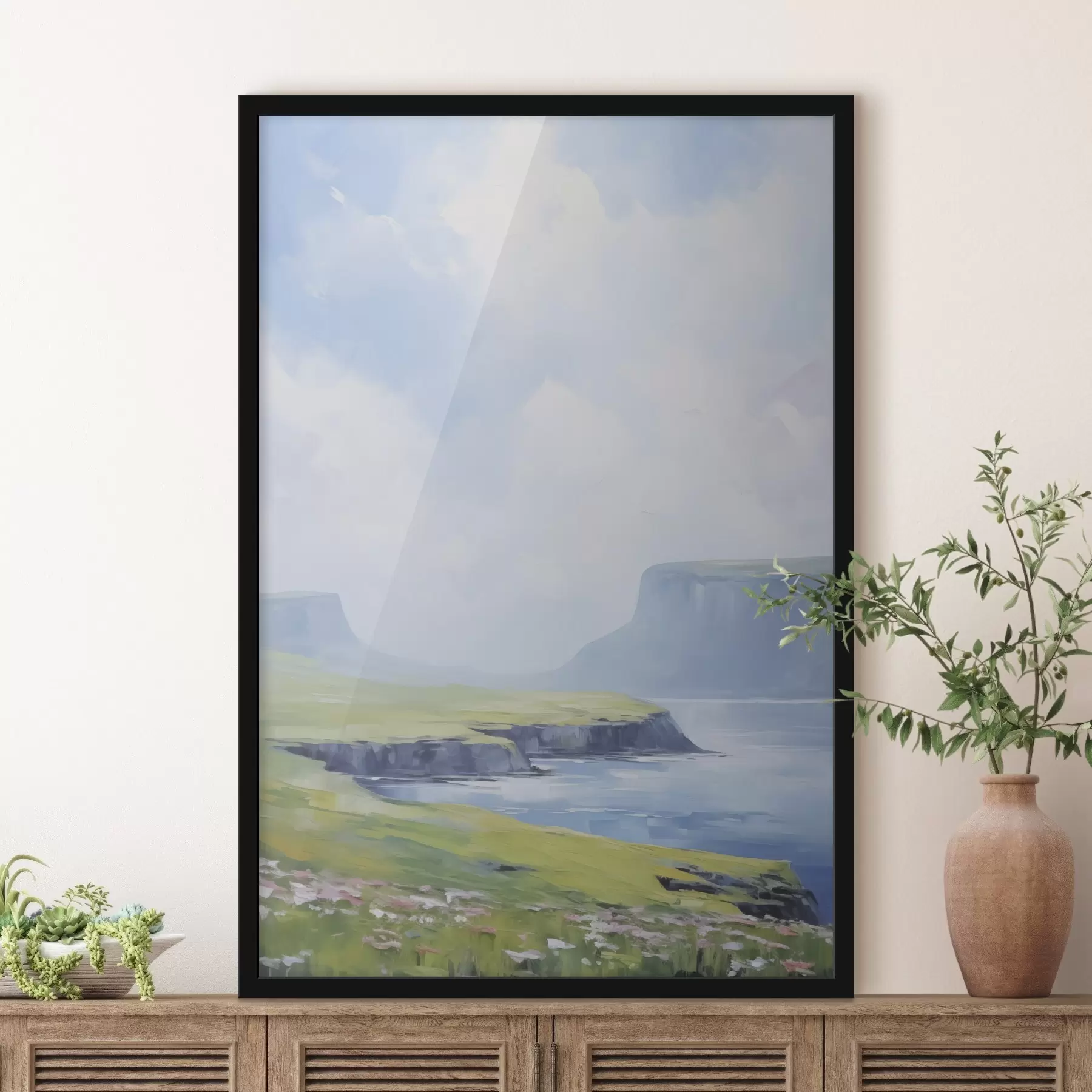 fotószőnyeg Tengerpart fjordokkal a háttérben f45460