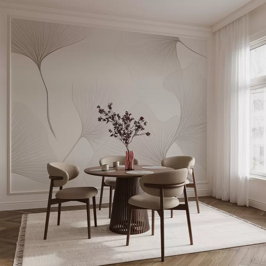 fotószőnyeg Átlátszó ginkgo levelek w04433v1