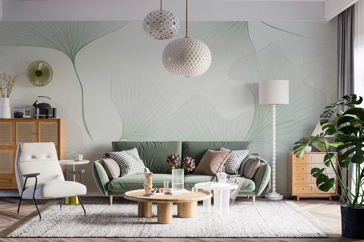 fotószőnyeg Átlátszó ginkgo levelek w04433v2