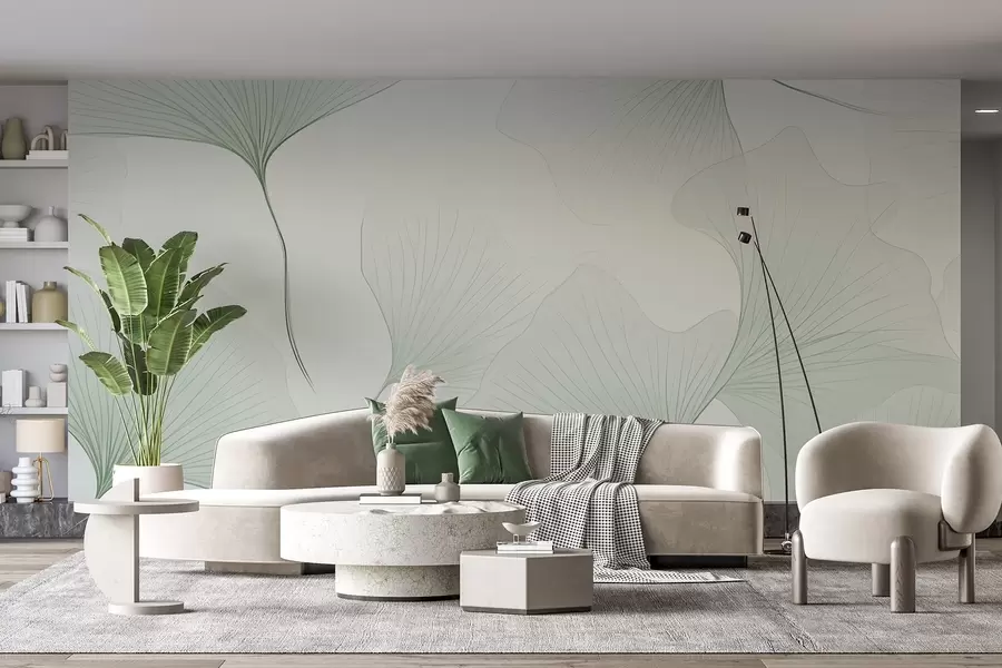 fotószőnyeg Átlátszó ginkgo levelek w04433v2