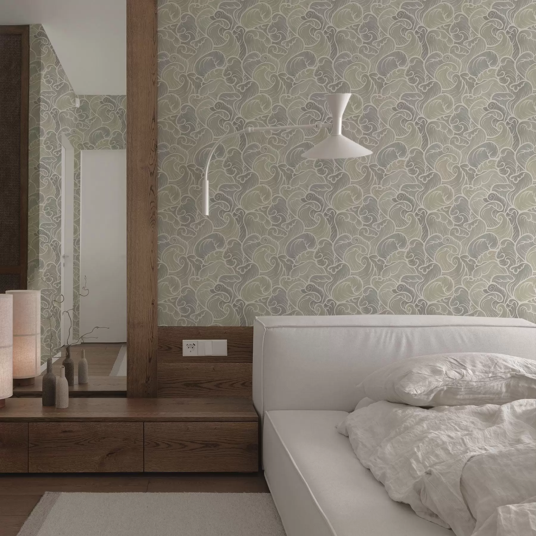 fotószőnyeg Absztrakt hullámok pasztell tónusokban a00285