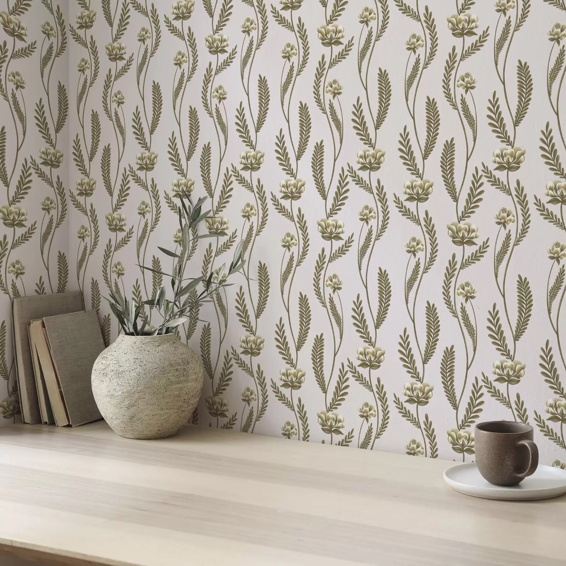 fotószőnyeg Függőleges dísz fehér virágokkal rózsaszín háttéren a00476