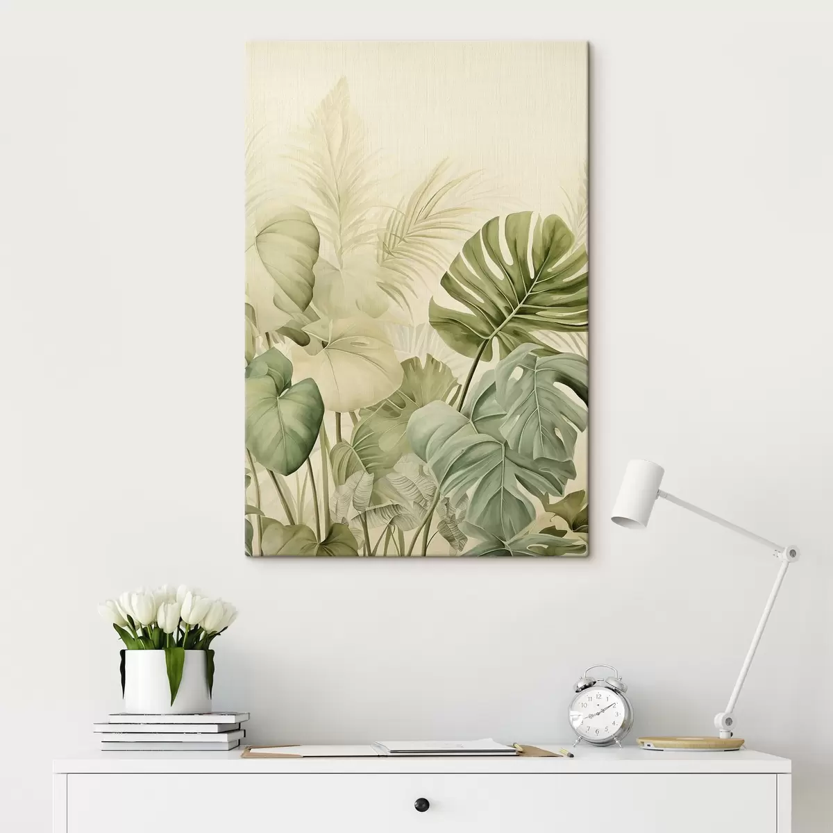 fotótapéta Trópusi levelek és Monstera levelek s45615