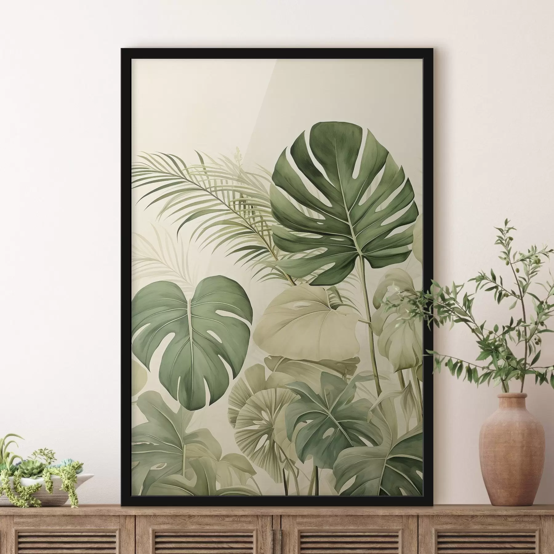 fotószőnyeg Monstera levelek és trópusi f45614