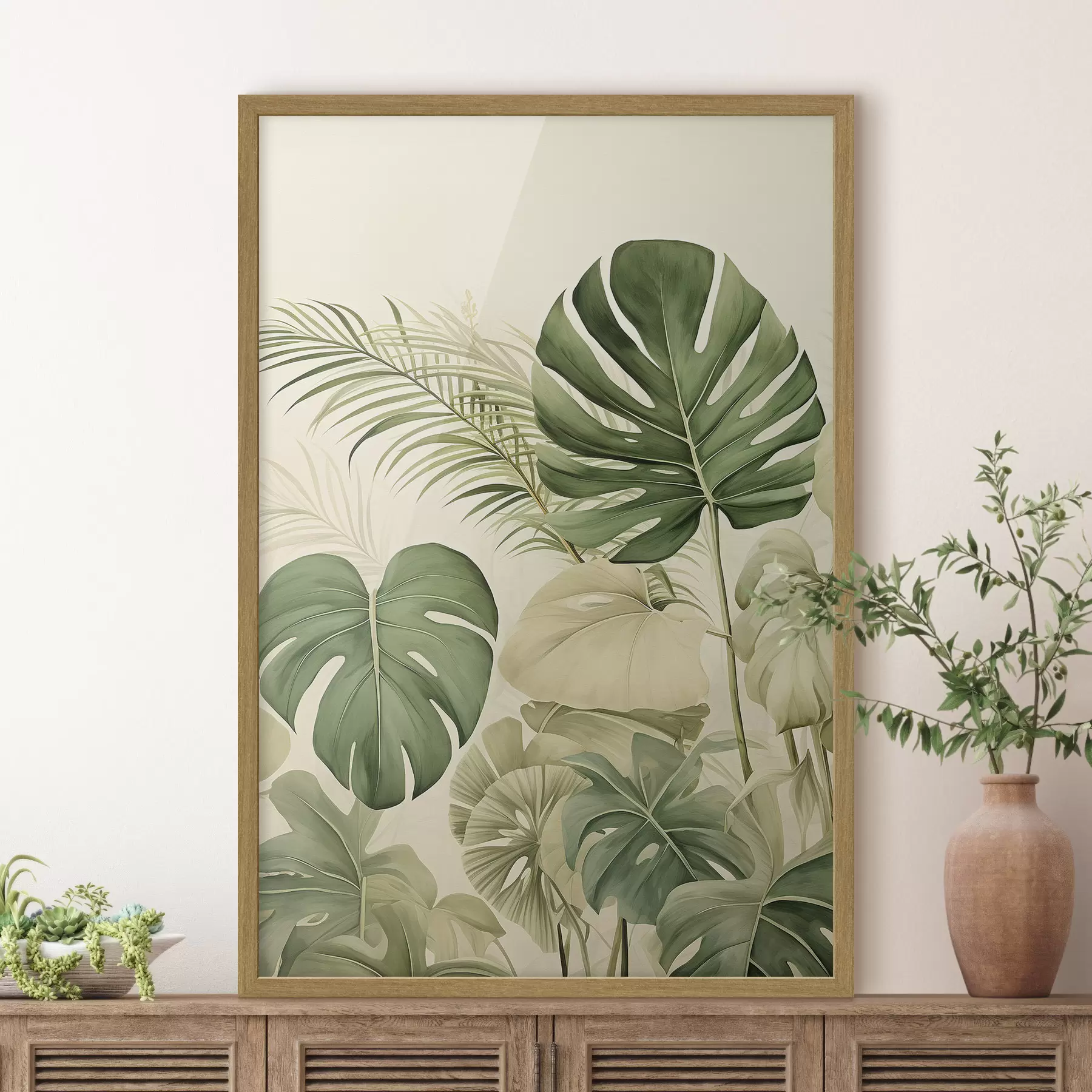 fotószőnyeg Monstera levelek és trópusi f45614