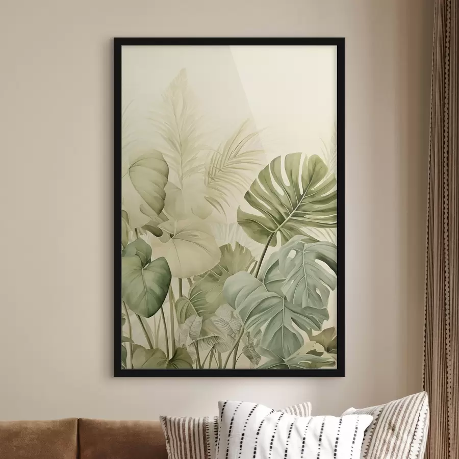 fotószőnyeg Trópusi levelek és Monstera levelek f45615