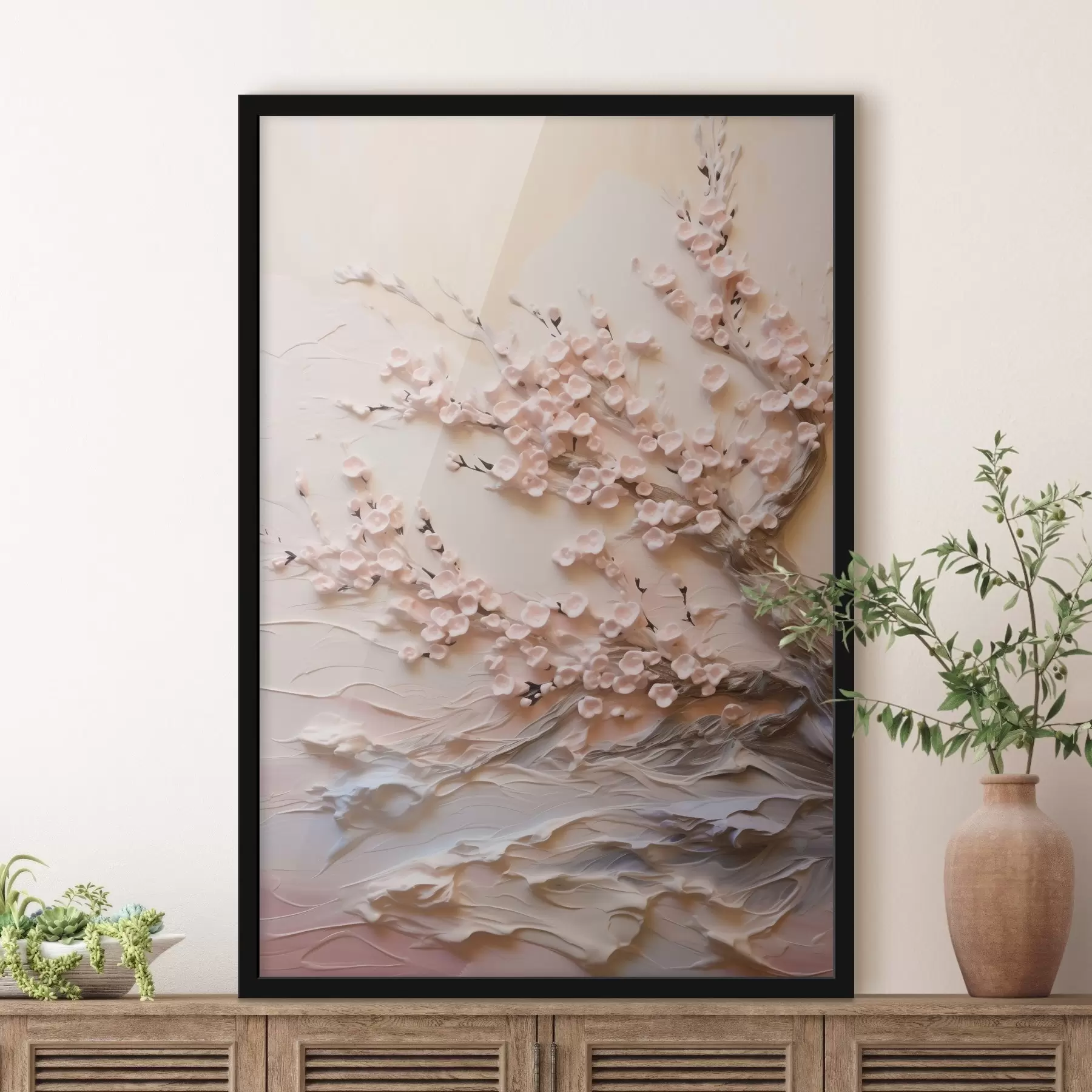 fotószőnyeg Relief kompozíció sakura pasztell tónusokban f45544