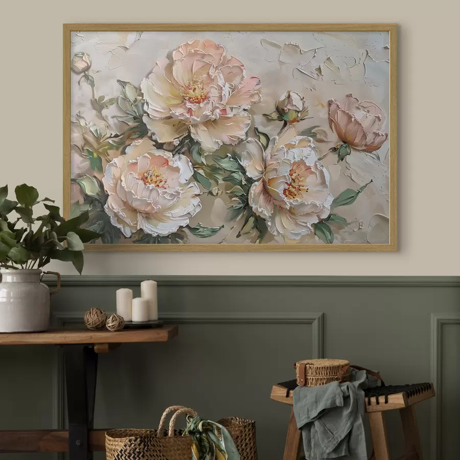 fotószőnyeg Bazsarózsa impasto utánzat f45447
