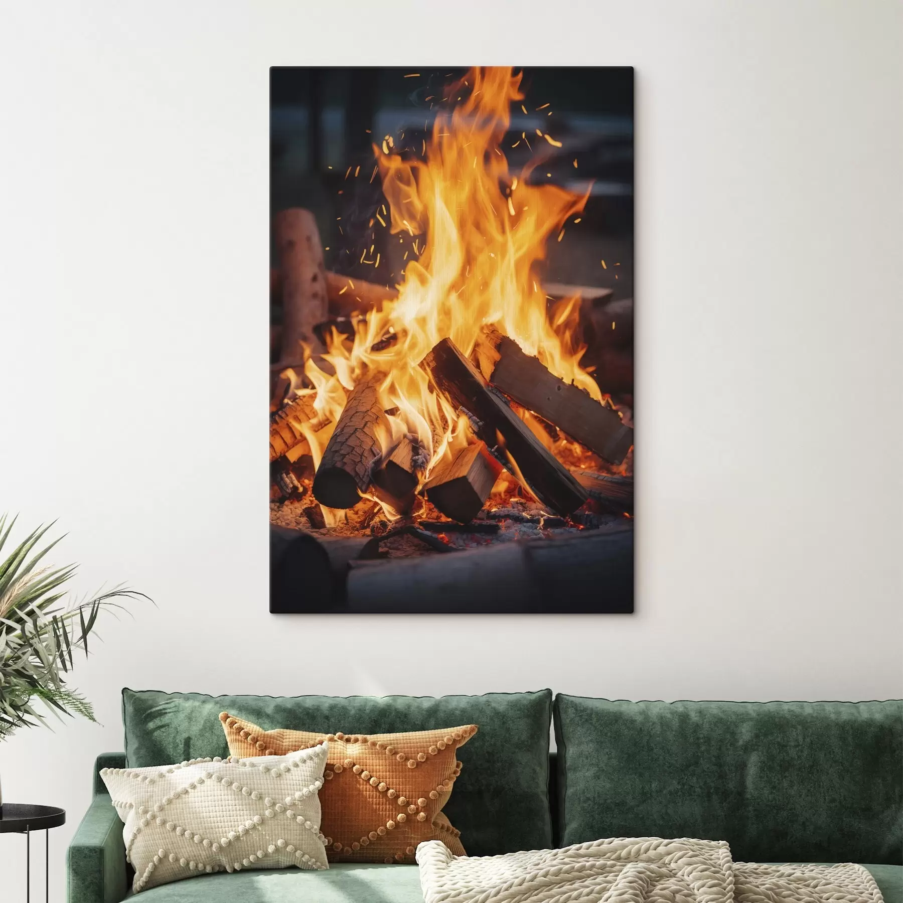 fotótapéta Tüzes máglya fával s45514