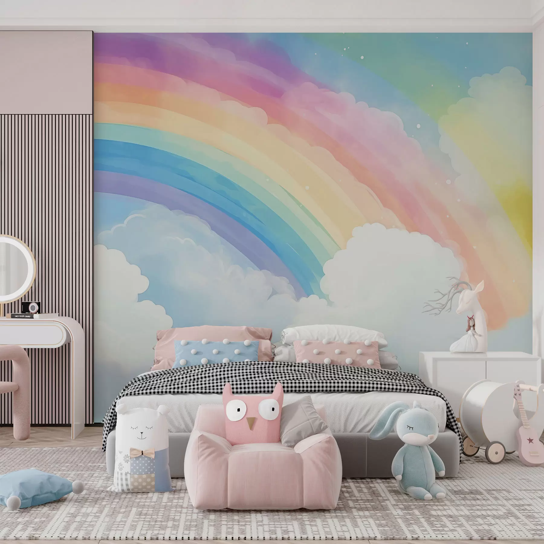 fotószőnyeg Szivárvány az égen w04487