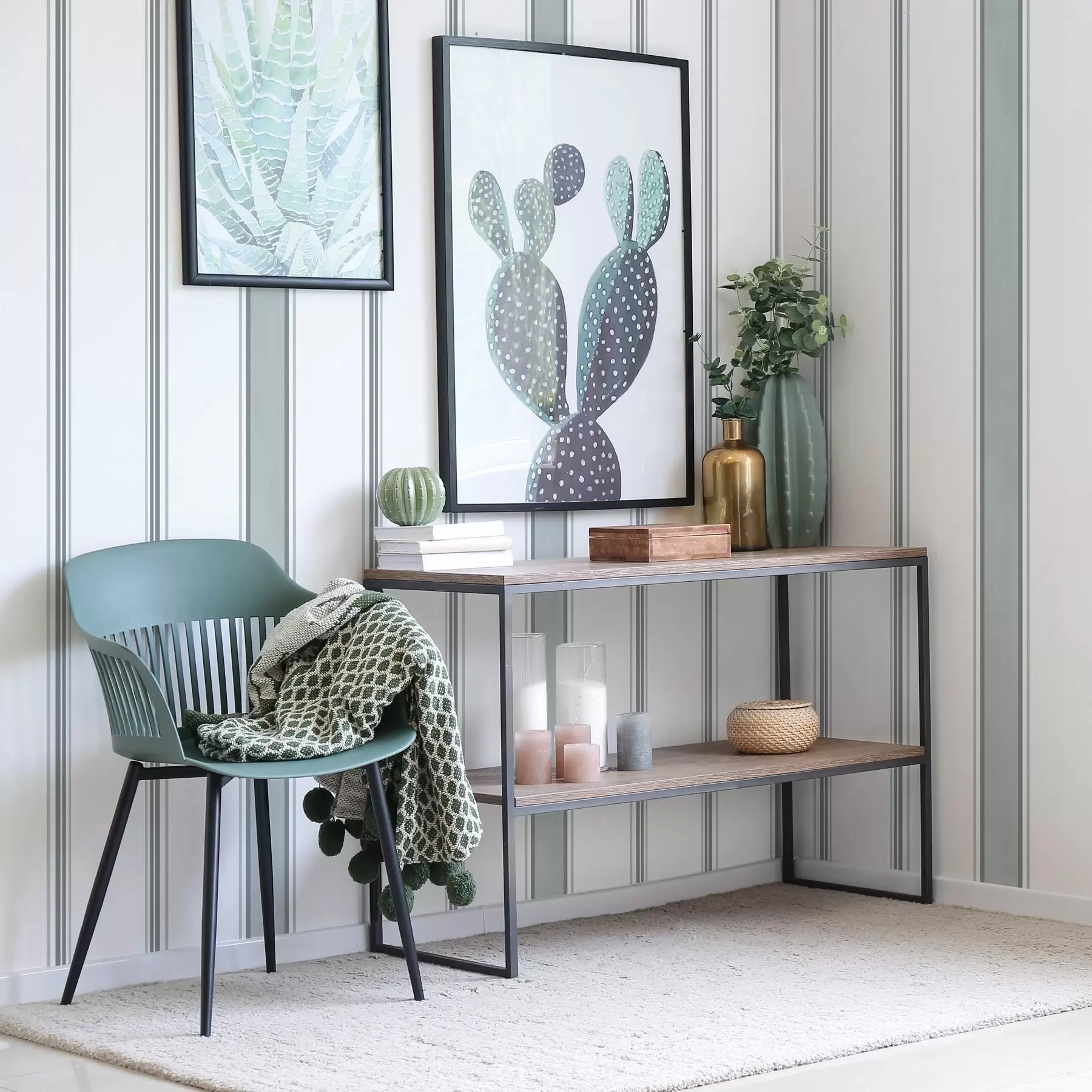 fotószőnyeg Széles csíkok szürke-kék palettában a00516