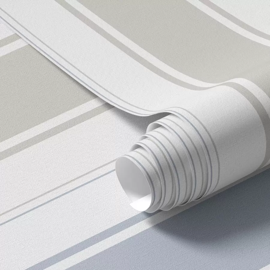 fotószőnyeg Szürke és kék széles csíkok fehér alapon a00558