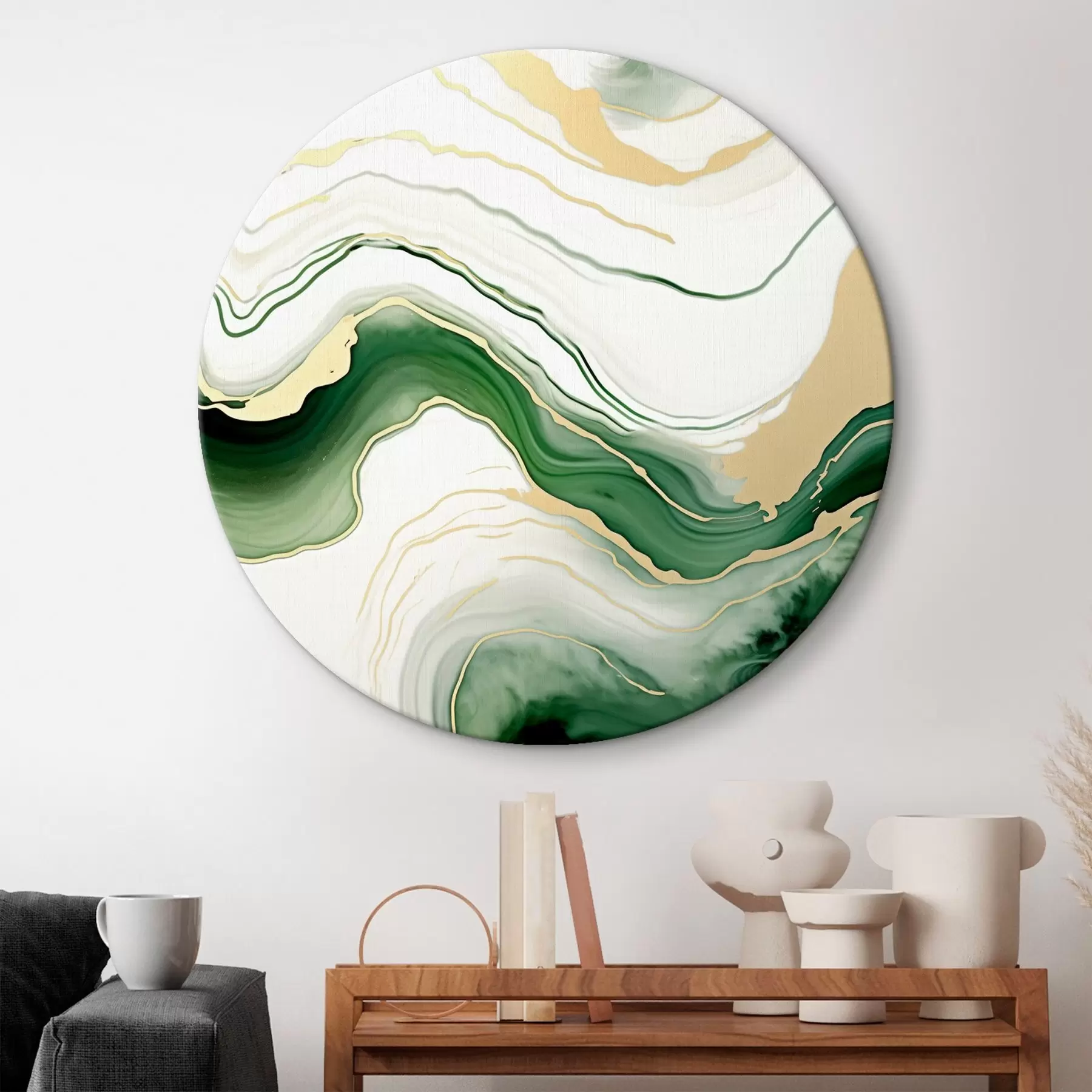 fotótapéta Világoszöld és narancssárga márványminták r45696