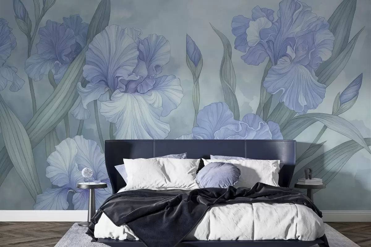 fotószőnyeg Illusztrált íriszek w04469